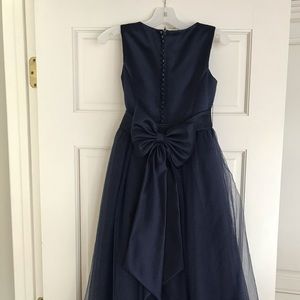 Navy Blue Flower Girl Dress